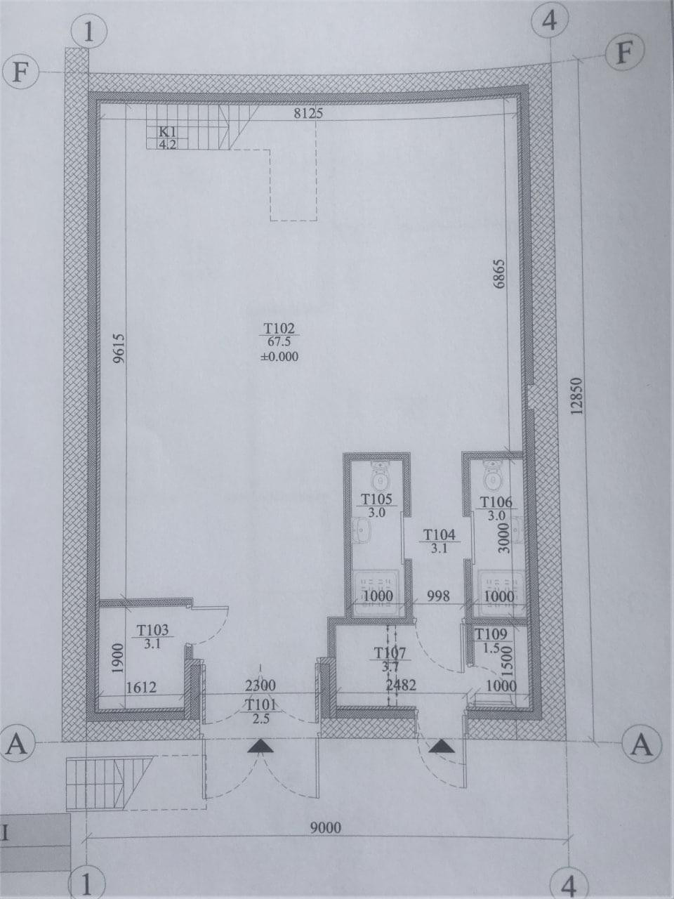 Large space with tall ceilings.