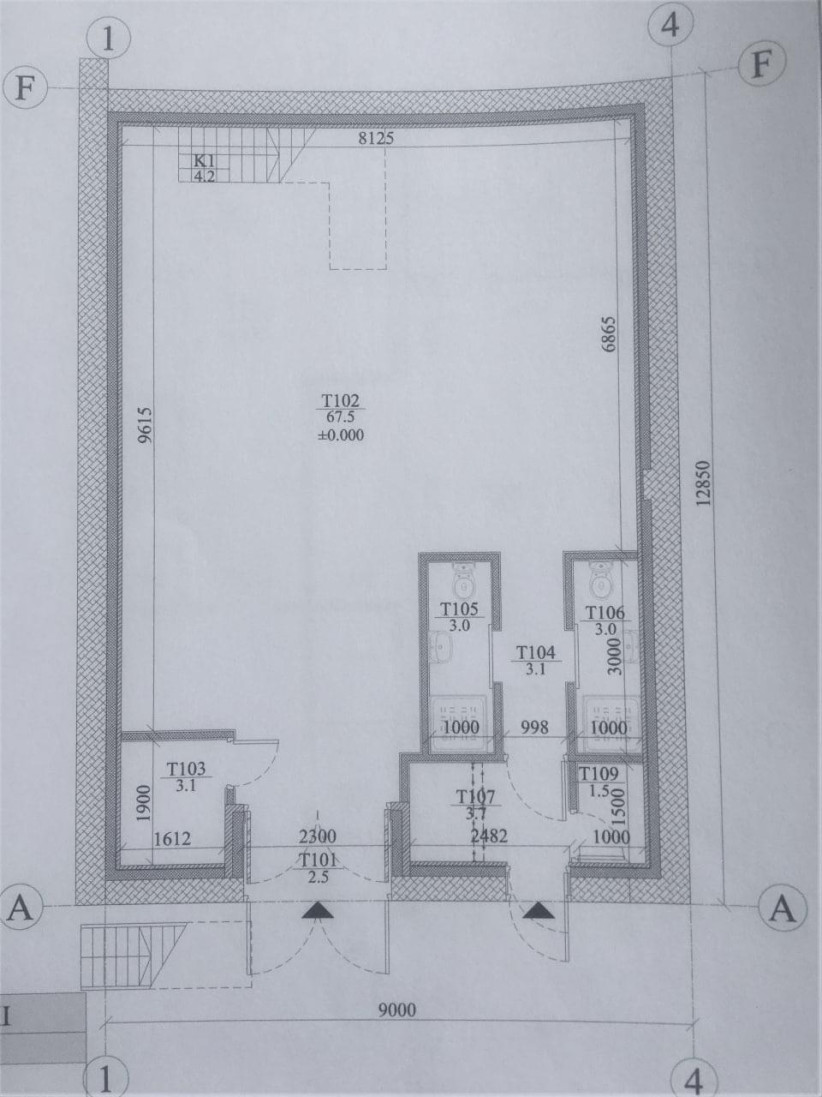 Large space with tall ceilings.