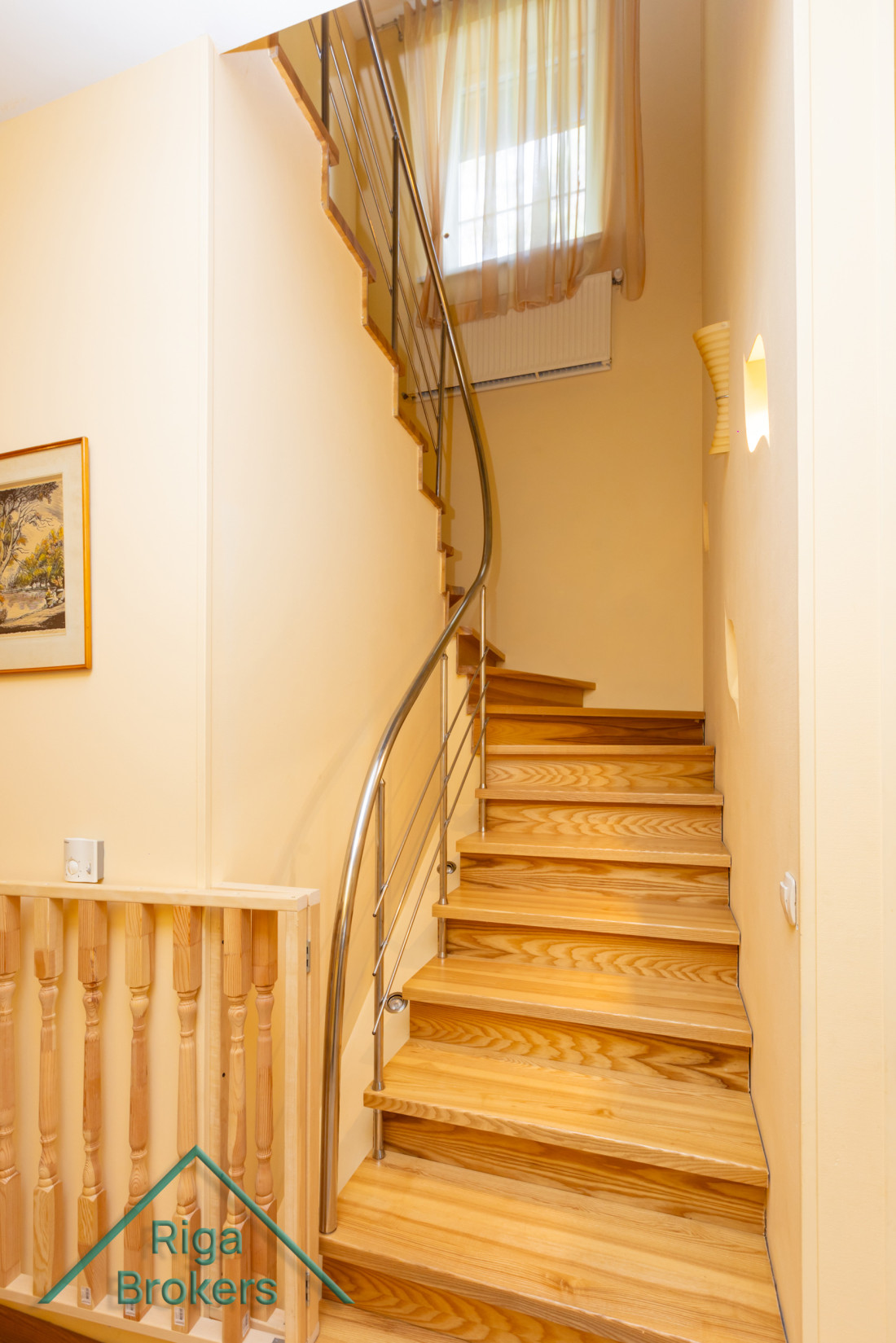 Staircase with modern design and light elements.