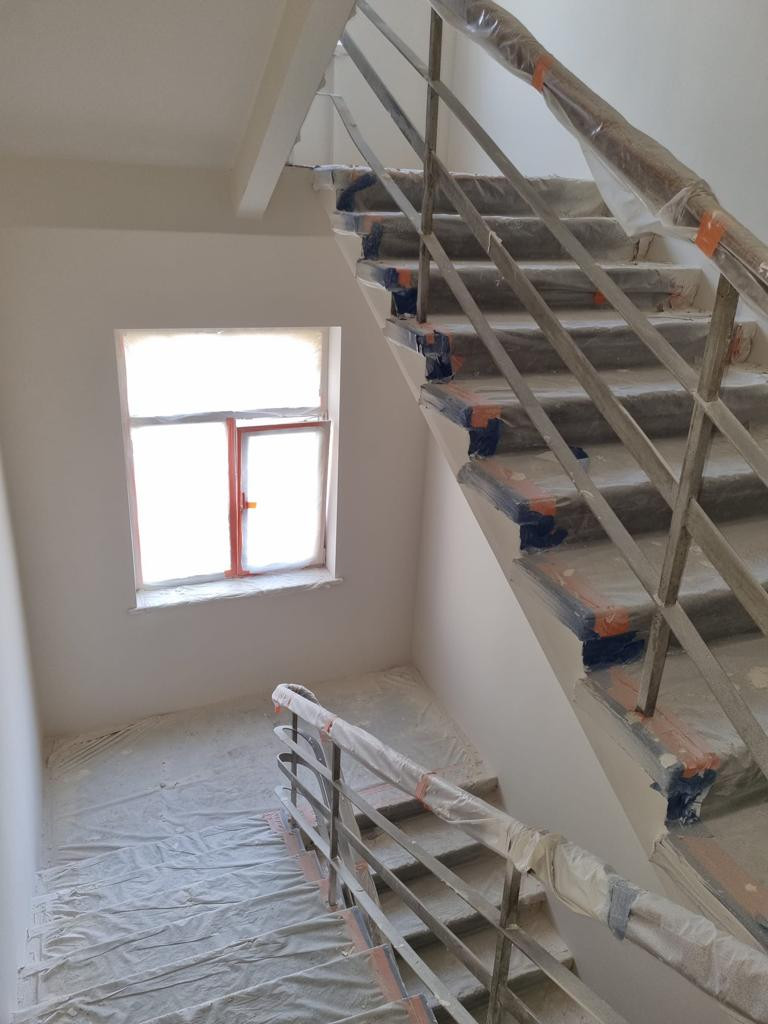Staircase under renovation.
