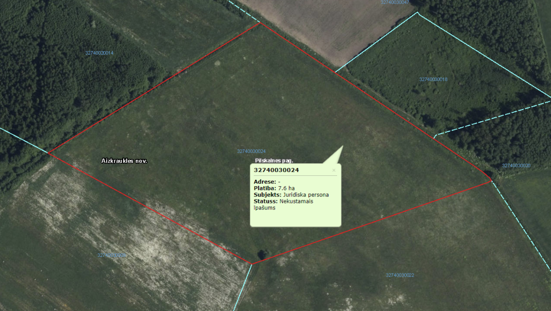 Zemesgabala satelīta attēls ar informācijas logu.