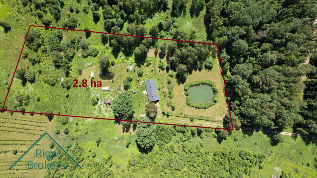 Property boundaries marked on a map.