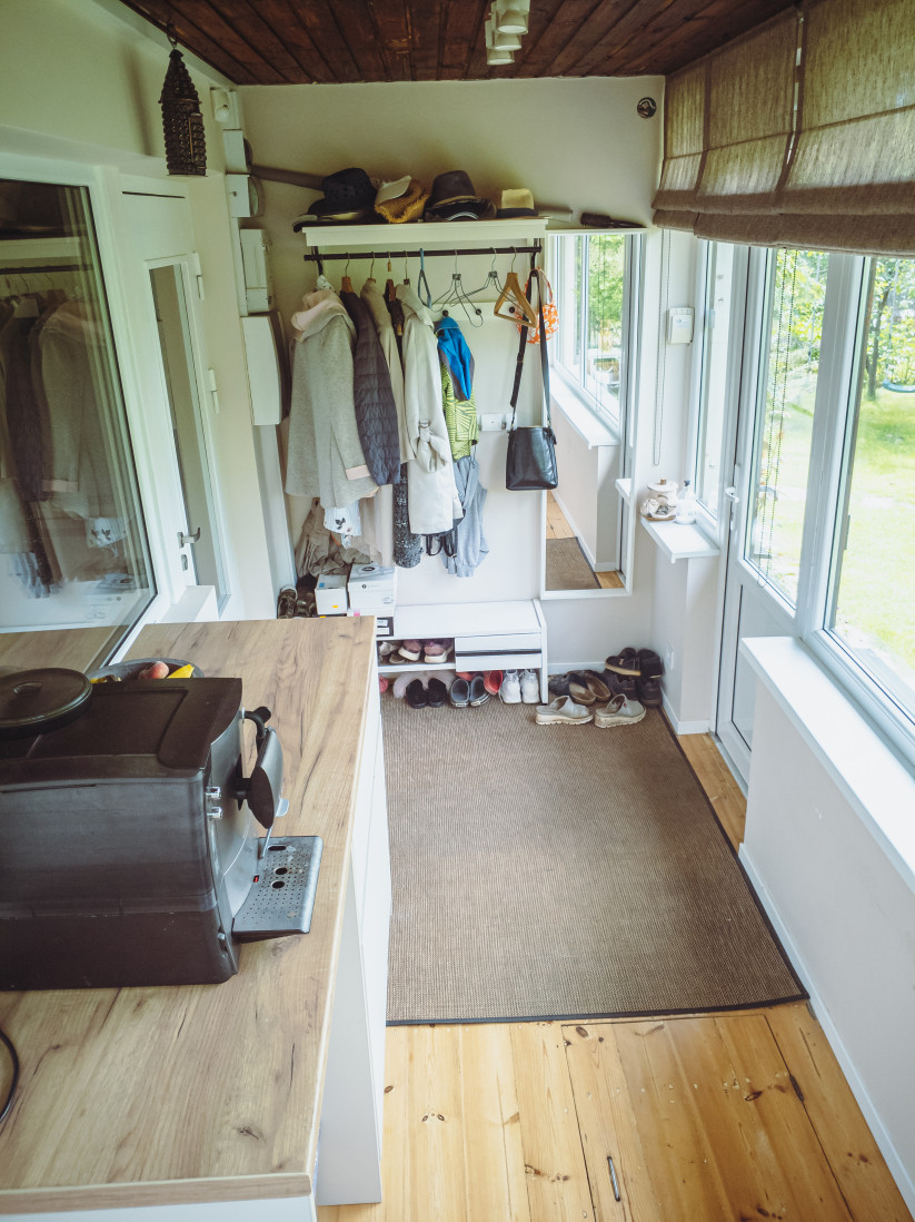 Kitchen with modern appliances and window