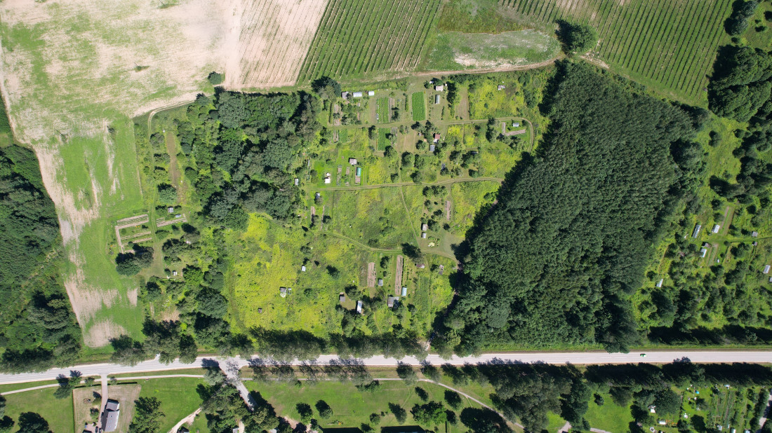 Rural land plot from above.