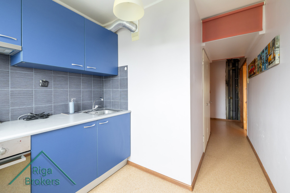 Kitchen work area with sink.