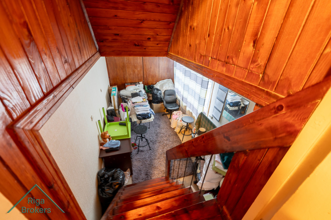 View from stairs to the room.
