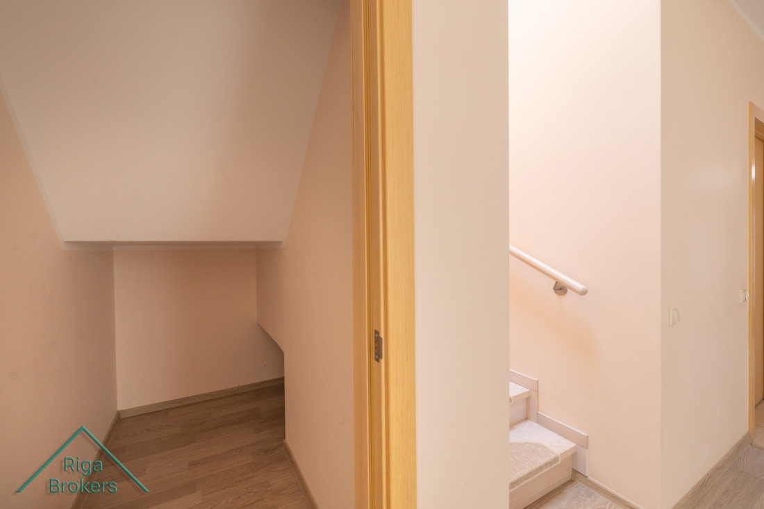 Storage under stairs with laminate floor