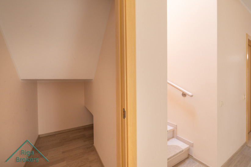 Storage under stairs with laminate floor